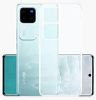 YOFO Back Cover for Vivo V30 / V30 Pro (5G) (Flexible|Silicone|Transparent|Full Camera Protection|Dust Plug)