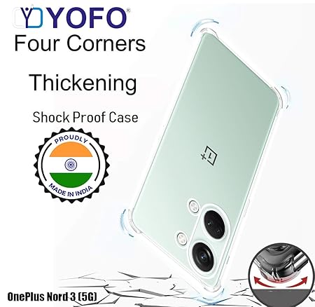 YOFO Transparent Back Cover for OnePlus Nord CE3 Lite (5G)