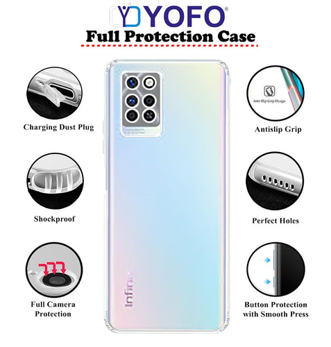 YOFO Silicon Back Cover Case for Infinix Note 10 Pro