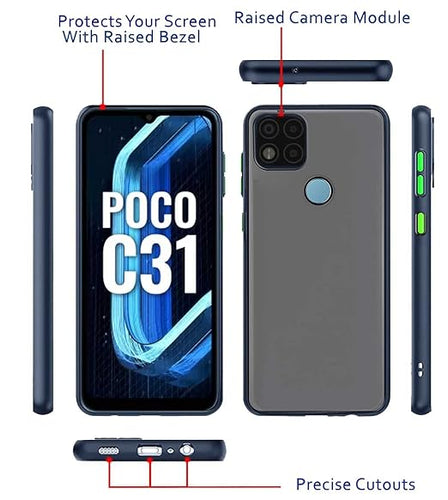 YOFO Smoke Back Cover for Poco C31