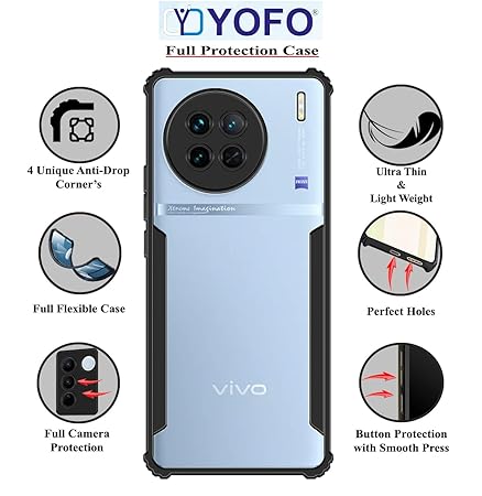 YOFO Shockproof Back Cover for Vivo X90 Pro