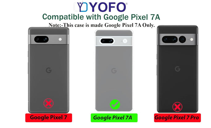 YOFO Back Cover for Google Pixel 7A (Flexible|Silicone|Transparent|Full Camera Protection)