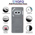 YOFO Back Cover for Nothing Phone 2A (Flexible|Silicone|Transparent|Anti Dust Plug|Camera Protection)