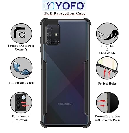 YOFO Shockproof Back Cover for Samsung Galaxy M31s