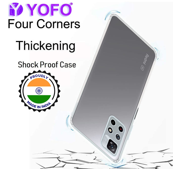 YOFO Transparent Back Cover for Mi Redmi Note 11T (5G)/Poco M4 Pro (5G)