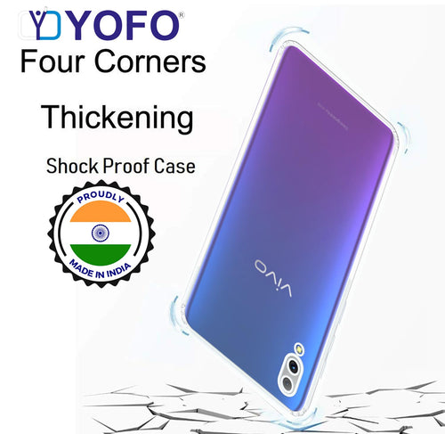 YOFO Back Cover for Vivo Y97 (SlimFlexible|Silicone|Transparent|Camera Protection|DustPlug)