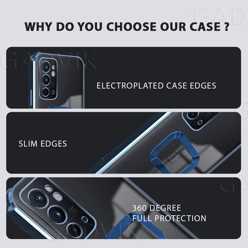 YOFO Back Cover Compatible for ONE Plus 9RT (Electro Plate) (Blue)