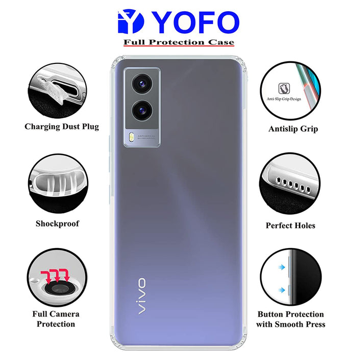 YOFO Transparent Back Cover for Vivo V21E (5G)