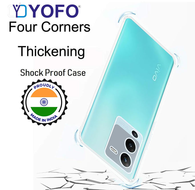 YOFO Back Cover for Vivo V25 Pro (5G) / S15 Pro (5G) (SlimFlexible|Silicone|Transparent)(SALE)