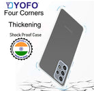 YOFO Silicon Back Cover Case for Samsung Galaxy A73 (5G) (Transparent) Camera Protection with Dust Plug