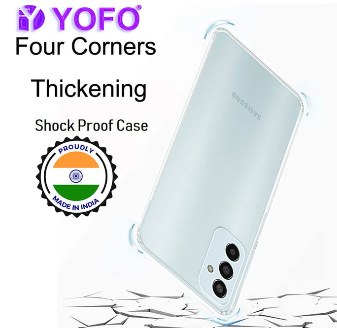YOFO Back Cover for Samsung Galaxy F13 / M13 (Silicone|Transparent|Camera Protection)