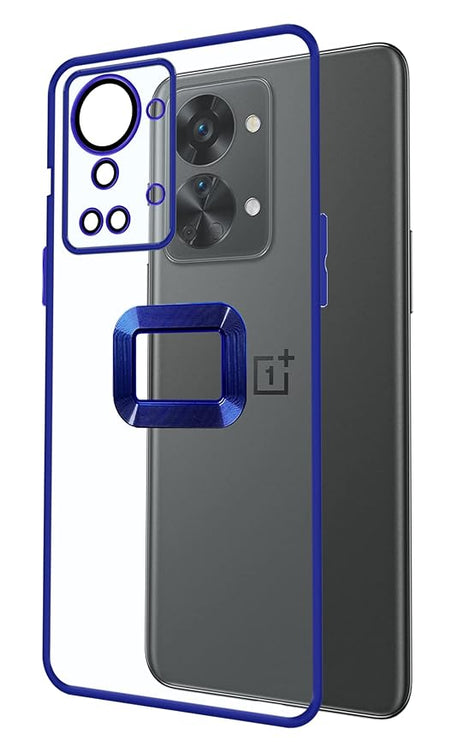 YOFO Electroplated Logo View Back Cover for OnePlus Nord 2T (Transparent|Chrome|TPU+Polycarbonate)