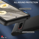 YOFO Sleek Back Cover Case for Google Pixel 7A | Slim Fit Protective Design | Ultra Matte Finish | Camera Protection Bump | Soft Silicon Back Cover Case for Google Pixel 7A (Matte Black)