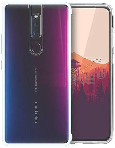 YOFO Rubber Back Cover Case for Oppo F11 Pro (Flexible|2.0MM|Silicone|Transparent|Full Camera Protection)