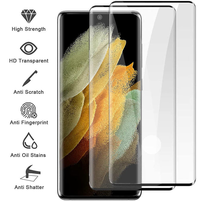 YOFO Curve Edge to Edge Full Screen Coverage Tempered Glass for " MI 13 ULTRA (5G)  "- Full Glue Gorilla Glass (Black)