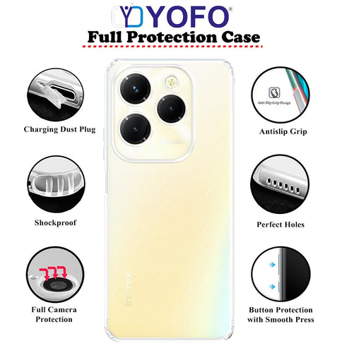 YOFO Silicon Back Cover Case for Infinix Hot 40 / Hot 40 Pro (5G)