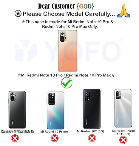 YOFO Silicone Transparent Back Cover for Redmi Note 10 Pro/Redmi Note 10 Pro Max