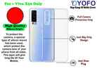 Roll over image to zoom in YOFO Back Cover for Vivo X50 (Flexible|Silicone|Transparent|Full Camera Protection|Dust Plug)