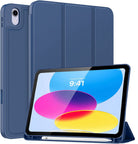 Smart Case for iPad 10th Generation (2025/2022) [Auto Sleep/Wake Cover] [Pencil Holder] [Soft Flexible Case] Recoil Series for Apple iPad 10th Generation - Dark Blue