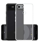 YOFO Back Cover for Google Pixel 3 (Flexible|Silicone|Transparent|Full Camera Protection|Dust Plug)