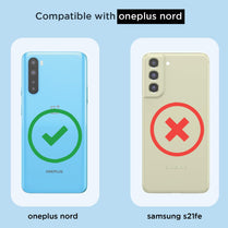 YOFO New Oneplus Nord Premium Imported 0.3mm Crystal Clear Totu Silicone Transparent Flexible Soft Corner Protection with TPU Slim Back Case Color Cover for One Plus Nord