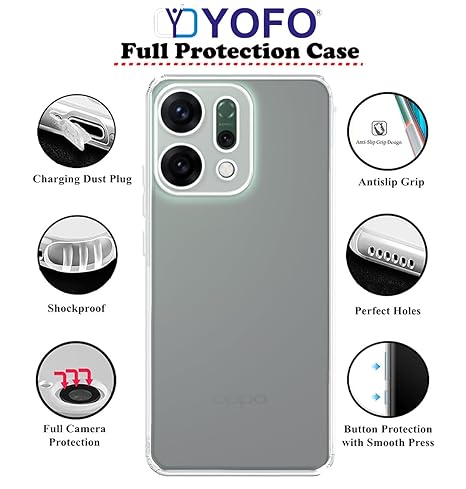 YOFO Silicon Back Cover Case for Oppo Reno 14 (5G)