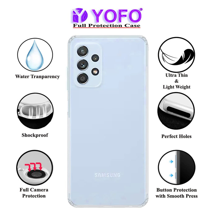 YOFO Back Cover for Samsung Galaxy A13 (Silicone|Transparent|Camera Protection)