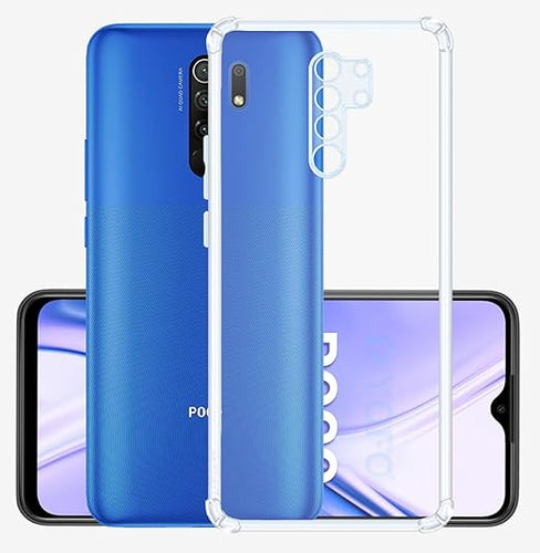 YOFO Back Cover for Poco M2 (Flexible|Shockproof|Silicone|Transparent|Camera Protection)