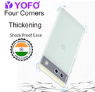 YOFO Back Cover for Google Pixel 6A (Silicone|Transparent|Camera Protection)