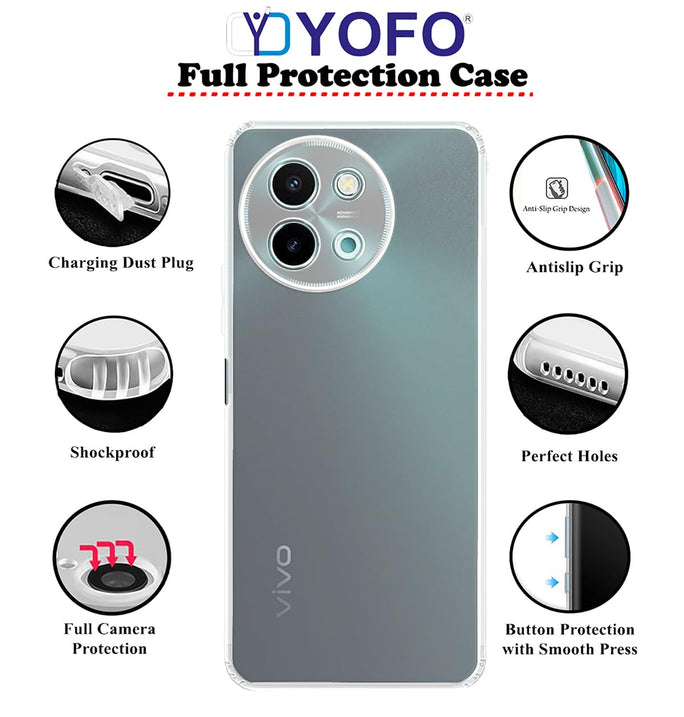 YOFO Silicon Back Cover Case for Vivo Y58 / Y38 (5G)