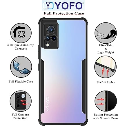 YOFO Shockproof Back Cover for Vivo V21