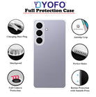 YOFO Silicon Back Cover Case for Samsung Galaxy S26 Plus (Transparent) Camera Protection with Dust Plug