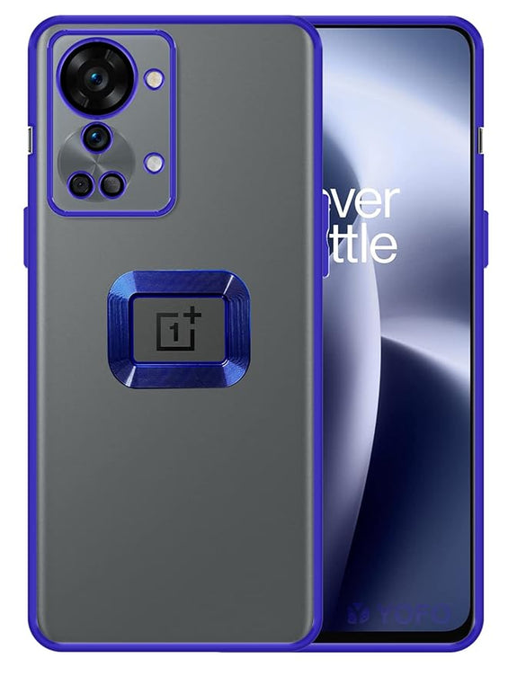 YOFO Electroplated Logo View Back Cover for OnePlus Nord 2T (Transparent|Chrome|TPU+Polycarbonate)
