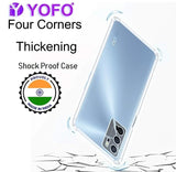 YOFO Back Cover for Oppo A16 (4G) (Flexible|Shockproof|Silicone|Transparent|Camera Protection)