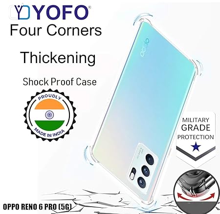 YOFO Transparent Back Cover for Oppo Reno 6 Pro