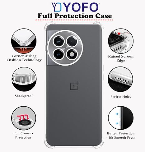 YOFO Transparent Back Cover for OnePlus 11R (5G) / OnePlus ACE 2 (5G)