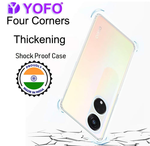 YOFO Back Cover for Oppo Reno 8T (5G) (Silicone|Transparent|Camera Protection)