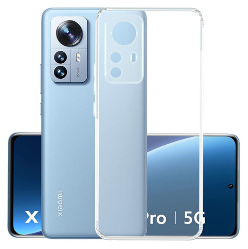 YOFO Back Cover for Mi Xiaomi 12 / 12X (5G) (Flexible|Silicone|Transparent|Full Camera Protection|Dust Plug)