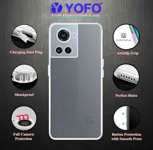 YOFO Transparent Back Cover for OnePlus 10R (5G)