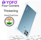 YOFO Back Cover for Oppo A15 / A15s (Flexible|Shockproof|Silicone|Transparent|Camera Protection)