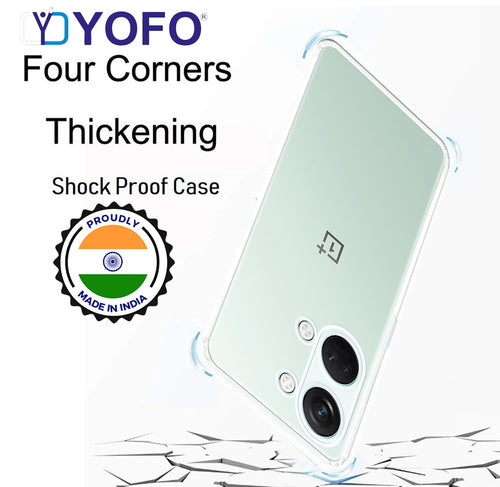 YOFO Back Cover for OnePlus Nord 3(5G)(SlimFlexible|Silicone|Transparent|Camera Protection|DustPlug)