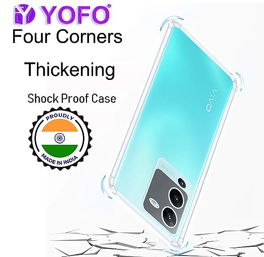 YOFO Back Cover for Vivo S15 Pro (Flexible|Shockproof|Silicone|Transparent|Camera Protection)