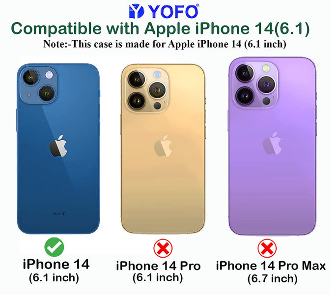 YOFO Back Cover for Apple iPhone 14 [6.1]
