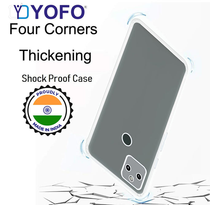 YOFO Back Cover for Google Pixel 5A (5G) (Flexible|Silicone|Transparent|Full Camera Protection|Dust Plug)