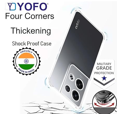YOFO Transparent Back Cover for Oppo Reno 8 (5G)