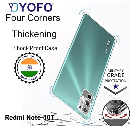 YOFO Transparent Back Cover for Mi Redmi Note 10T (5G)/ Poco M3 Pro