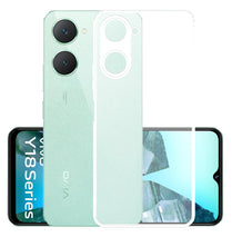 YOFO Transparent Back Cover for iQOO Z9 Lite/Vivo T3 Lite 5G/Vivo Y18/Y18e/Y03/Y28s/Y37
