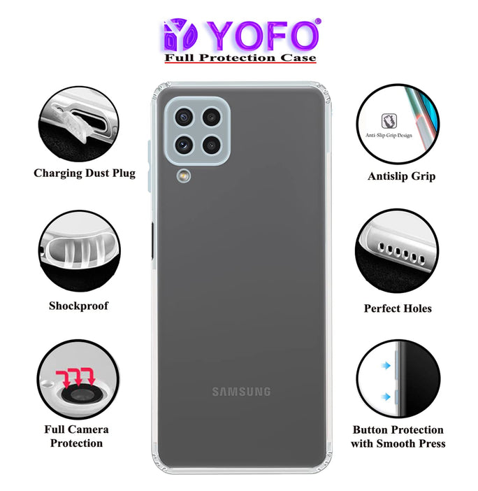 YOFO Transparent Back Cover for Samsung Galaxy A22 (4G)