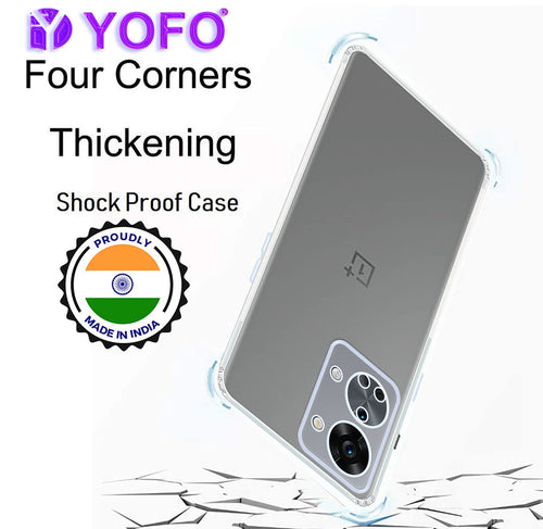 YOFO Back Cover for OnePlus Nord 2T (5G) (Flexible|Silicone|Transparent|Anti Dust Plug|Camera Protection)