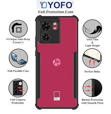 YOFO Shockproof Back Cover for Motorola Edge 40